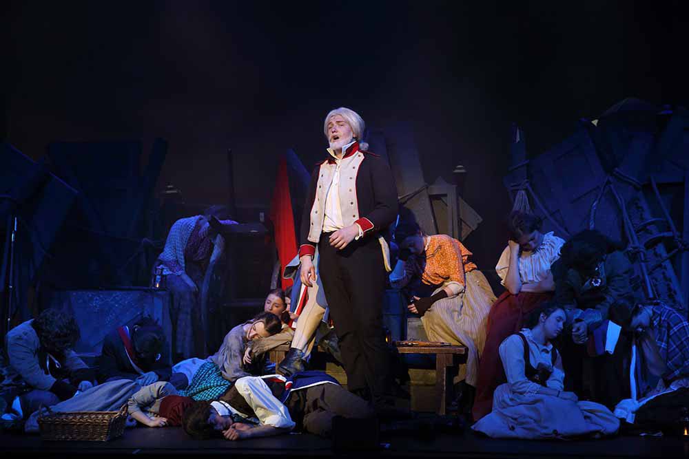 Jean Valjean Infront Of Sleeping Chorus